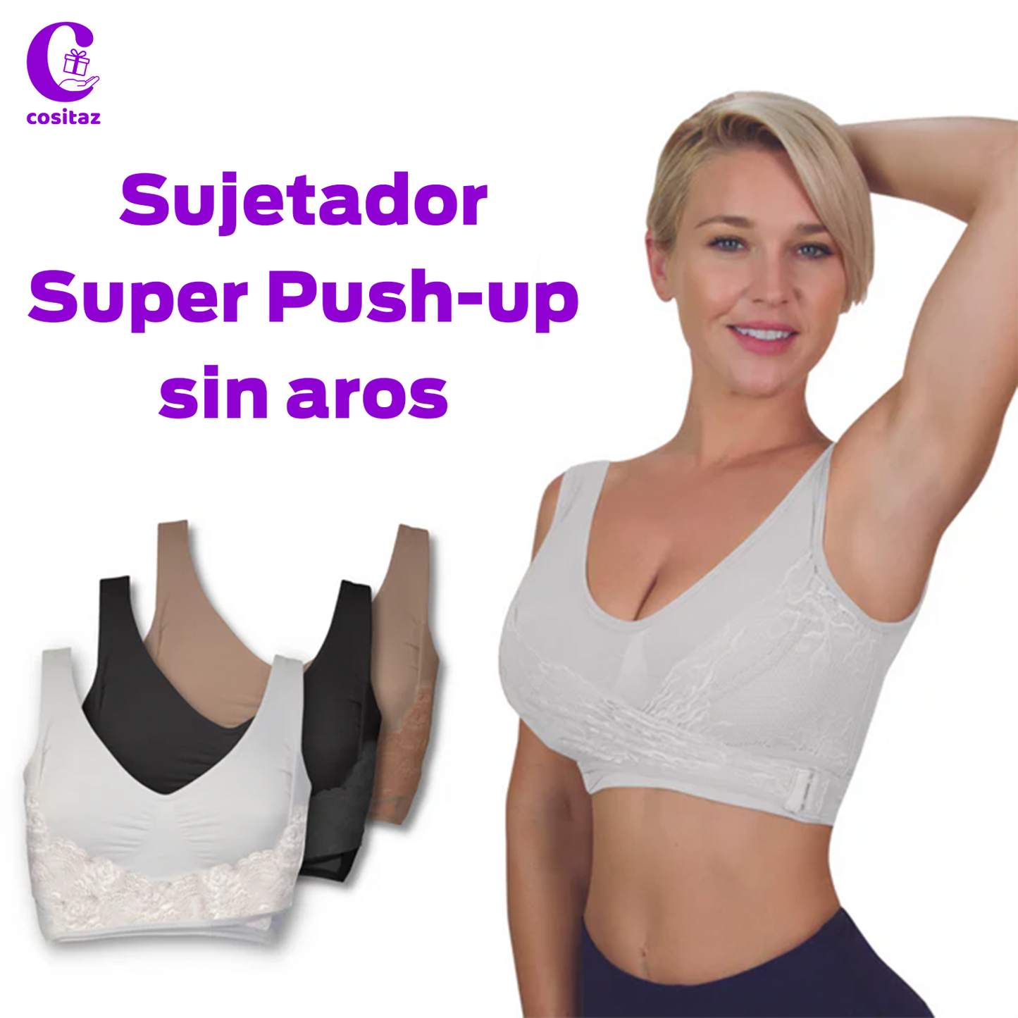 🎁Último día: Compra 1 y llévate 3🔥Sujetador superreafirmante | Sujetador push-up sin aros