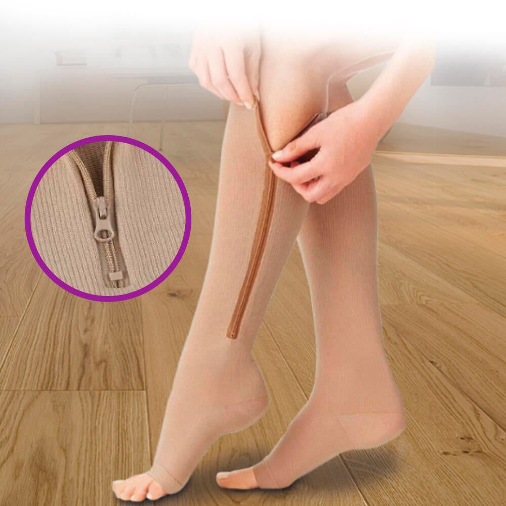 Medias De Compresión Con Cremallera