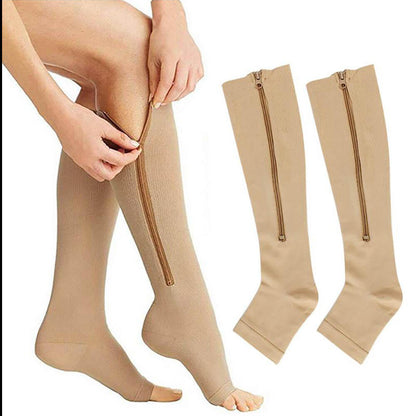 Medias De Compresión Con Cremallera